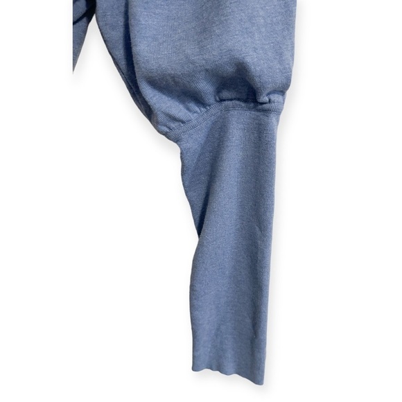 MISA‎ Los Angeles Kali Puff-Shoulder Sweater, Cotton/Cashmere, Blue, Size M - Picture 8 of 13